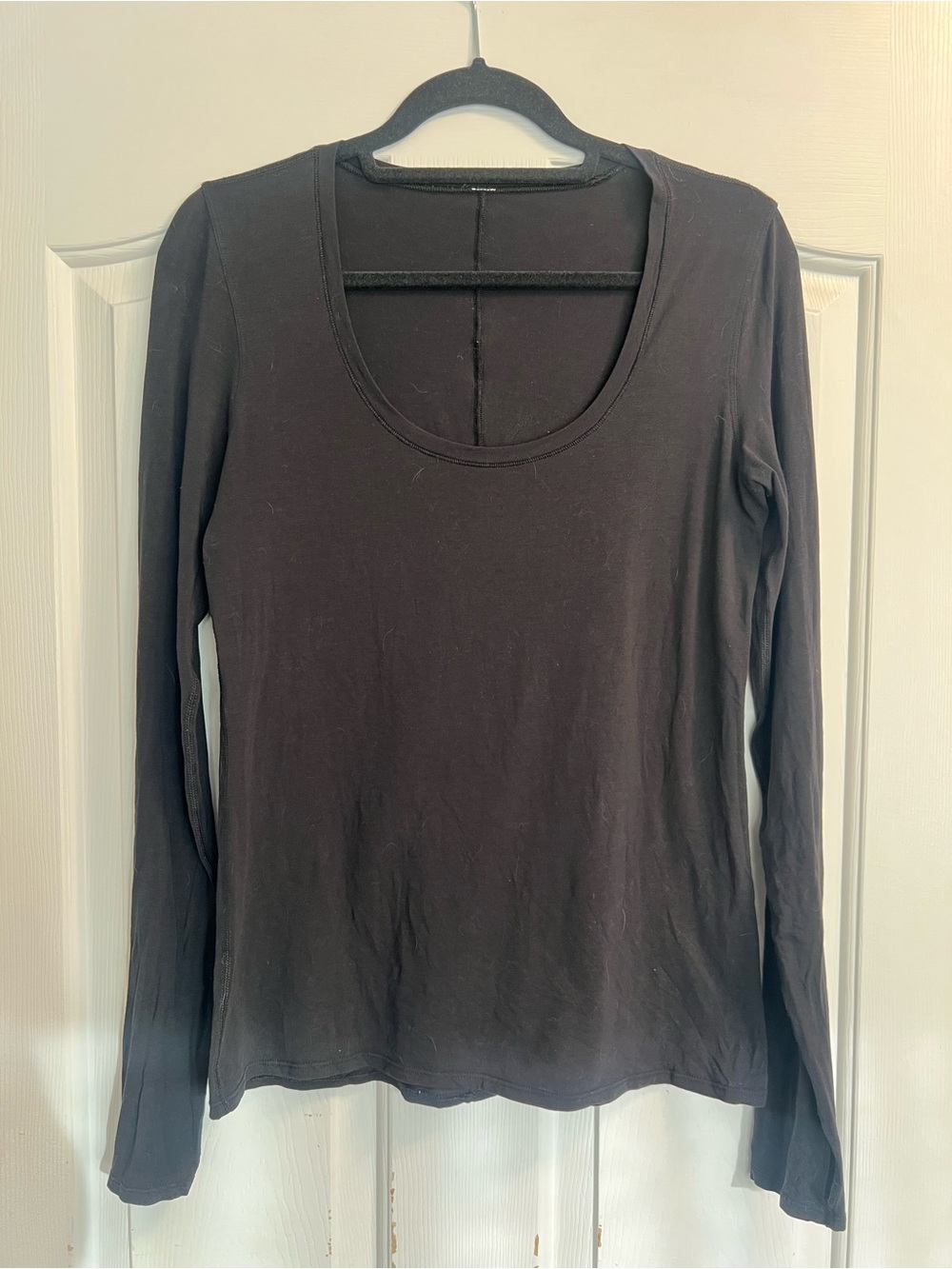 lululemon athletica Long Sleeve Scoop Neck Tee - Black